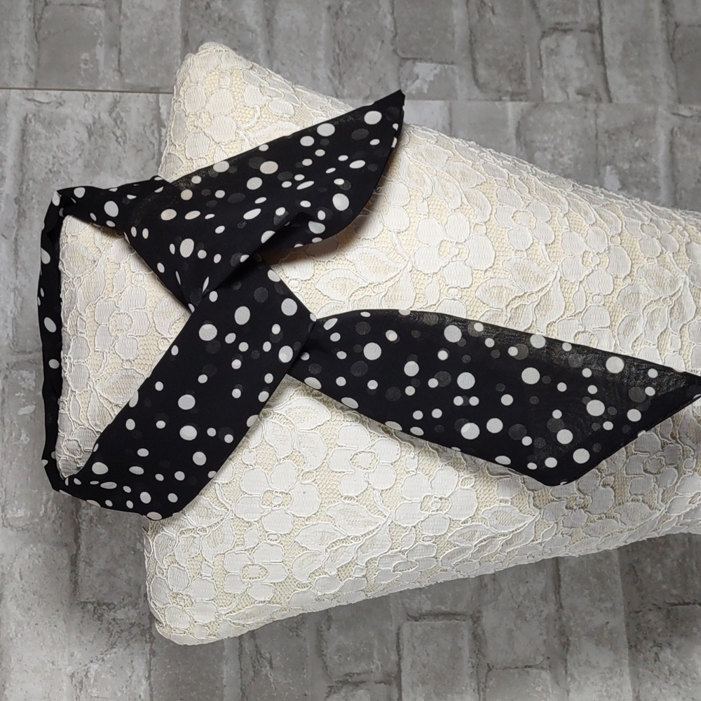 Black/White Polkadot Scarf